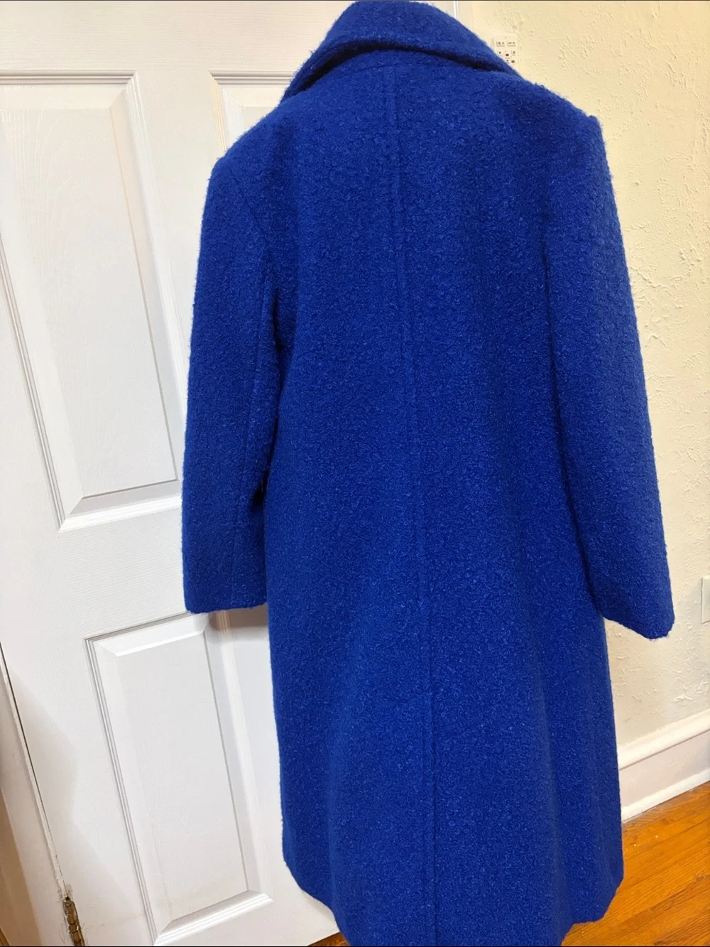 BCBGeneration Royal Blue Long Bouclé Coat - Picture 4 of 13